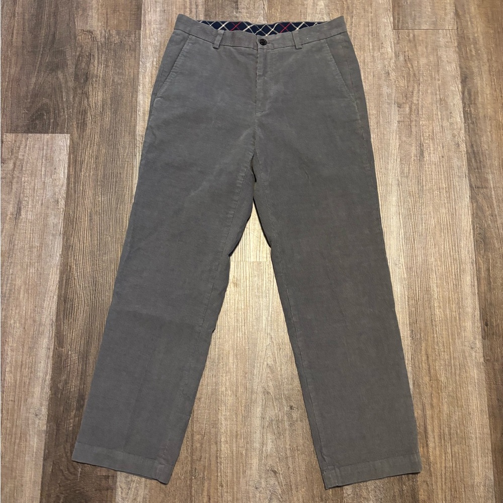 Brooks Brothers Gray Corduroy Men Pants